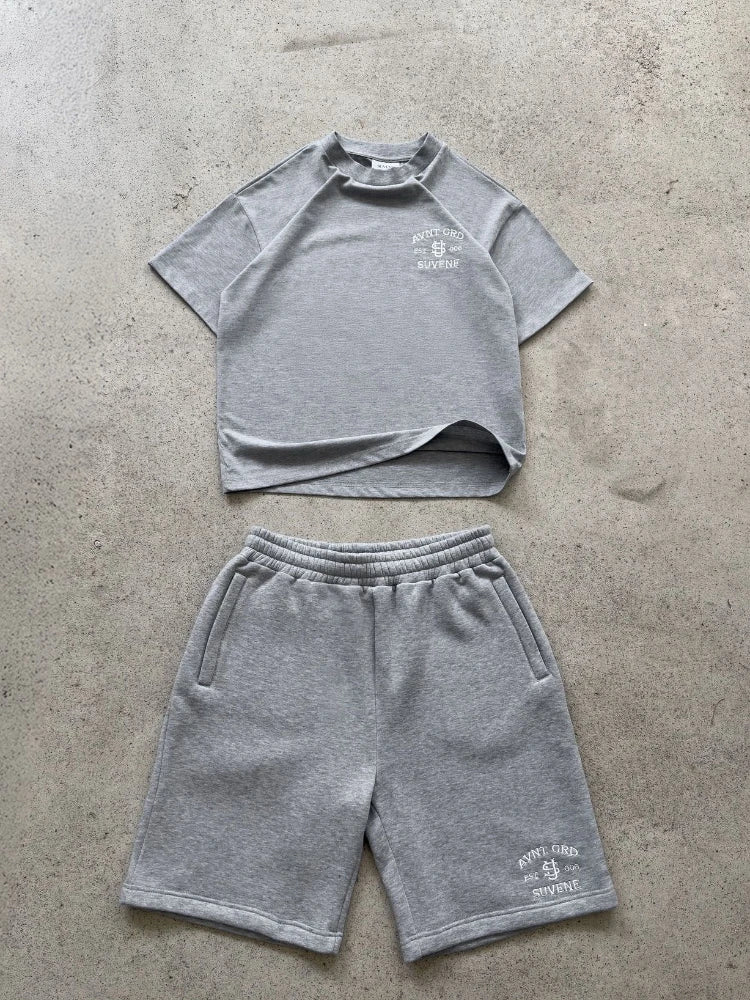 2026 Spring New Shorts Set Summer Casual T-shirt Sportswear Two Piece Set Loose Pocket Zipper Sportswear Shorts Set