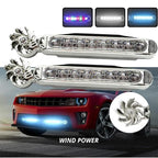 1/2Pcs Car LED DayTime Running Light Wind Powered LED Floodlights Auxiliary Lighting Motorcycle Lamp Automobile Day Headlight