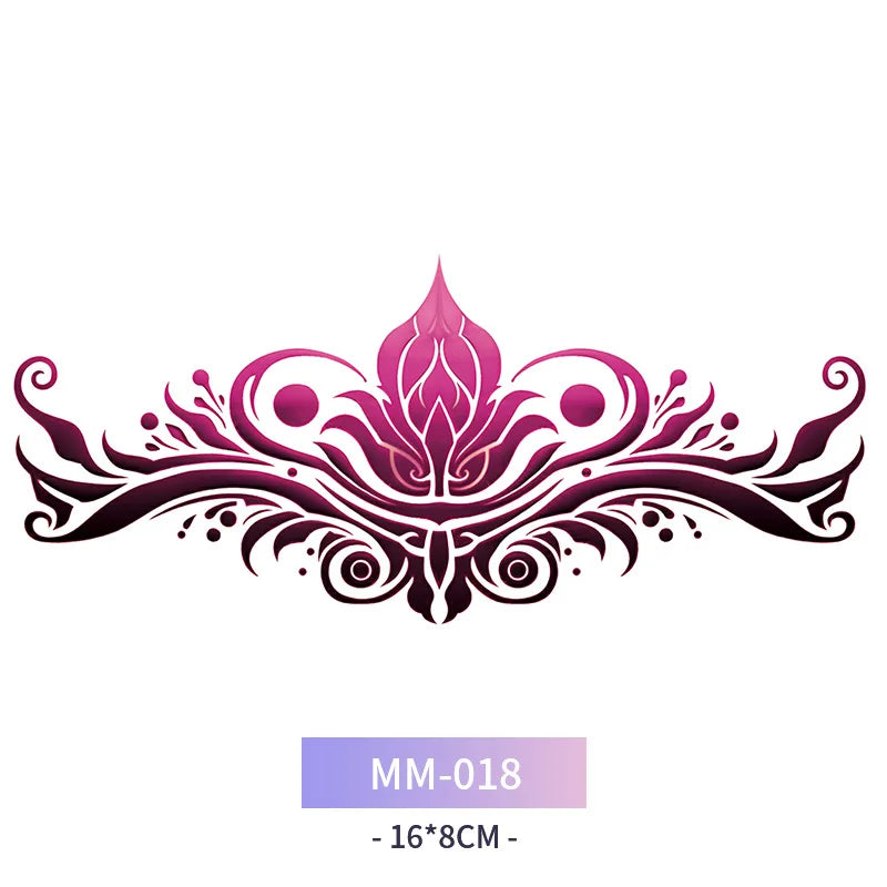 Sexy Succubus Tattoo Stickers Tatoo Waist Chest Woman Art Temporary Tattoos Waterproof Long-Lasting Fake Tattoos For Women