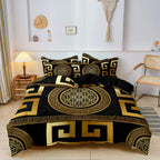 3pcs Set Luxury Baroque Geometric Duvet Cover Set Suitable For Bedroom Hotel Inn School Dormitory Can Be Used As Holiday Gifts