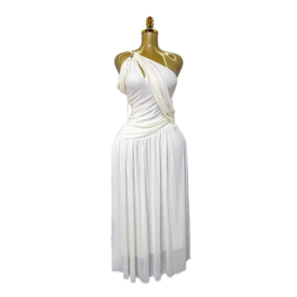 Women Backless Dresses A Line Solid Pleated  Dress Ankle Lenth Sleeveless Waist Cinch Slim Fit Party Sexy Elegant 2026 Summer