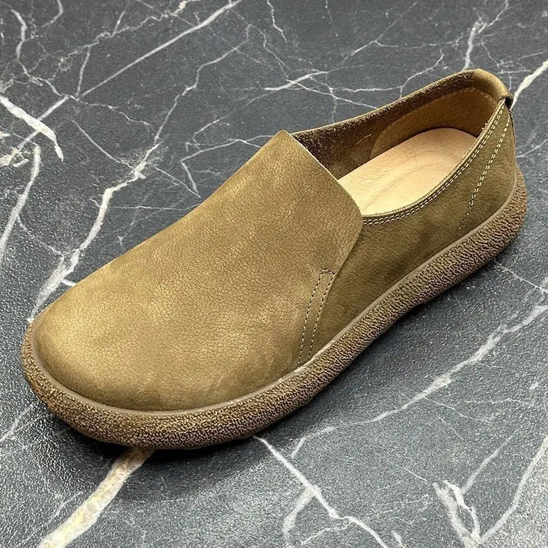 Men's shoes 2025 Autumn New Men's Retro Low-Top Big-Toe Casual Leather Shoes