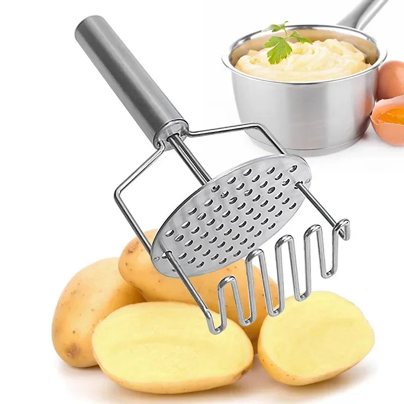1PC Double-layer Potato Masher Press Mashed Potatoes Wavy Pressure Ricer Fruit Vegetable Press Crusher Kitchen Accessories Tools