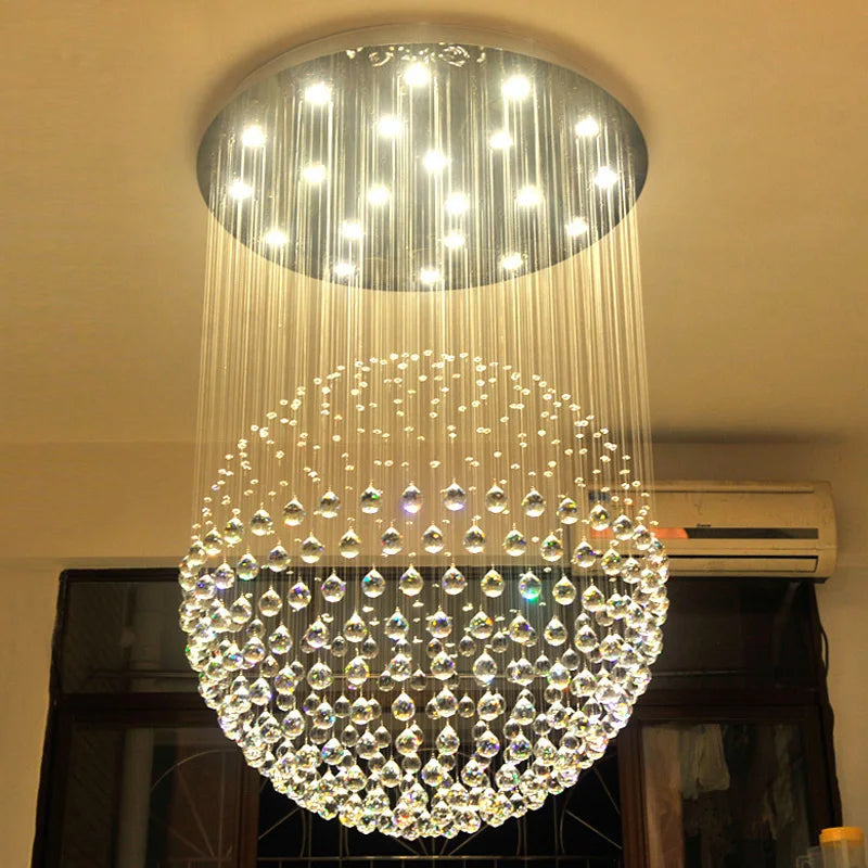Luxury Crystal Chandeliers Living Room Lights Żyrandol Hanging Ceiling Lamp Pendant Light Home Decor Lighting Lamps Lustre Led