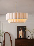 Living Bedroom Decor Lustre Pendant Lights Japanese Wabi Sabi Fabric Ceiling Chandeliers Indoor Lighting Hanging Lamps Fixtures