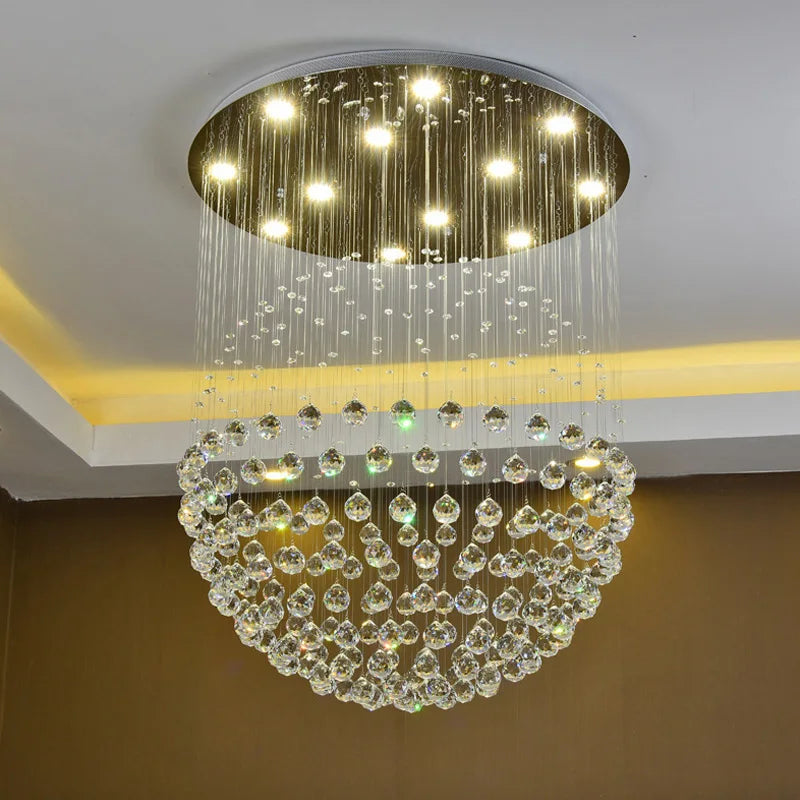 Luxury Crystal Chandeliers Living Room Lights Żyrandol Hanging Ceiling Lamp Pendant Light Home Decor Lighting Lamps Lustre Led