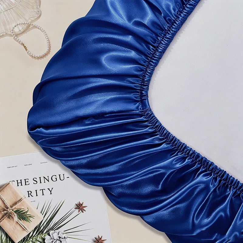 Satin Decorative Pillowcases for Hair Protection Elastic Band Cushion Covers Luxury Silky Fabric Travel Beddingroom Pillow Cover