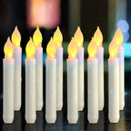 12PCS LED Flameless Electronic Candle Light Battery Operated Candles Taper Tealight LED Night Light For Christmas Wedding Decor