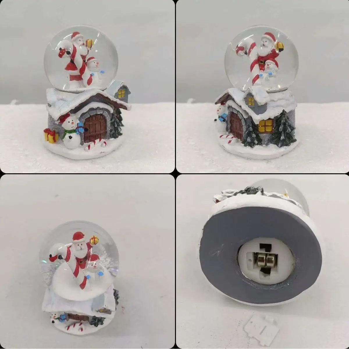 Christmas Crystal Ball Music Box Santa Claus Snow Globe Light Up Ornament Gift For Girlfriend Birthday Gift Desktop Decor
