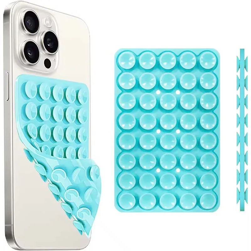 Silicone Suction Cup Phone Case Mount Double Sided Hands-Free Strong Grip Holder for Selfies and Videos for iPhone Android