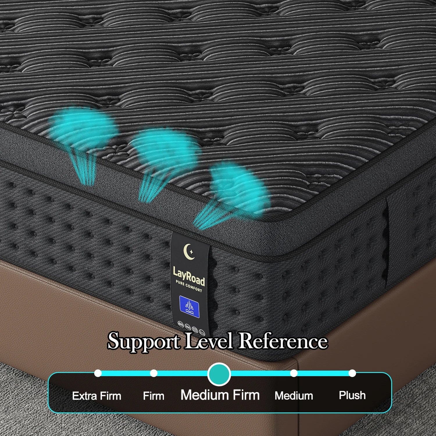 12/14inch Memory Foam Hybrid Mattress With Pocket Springs, Twin, Full, Queen, King, Sizes In A Box, Medium Firm, Mattresses For Support Comfort, Fiberglass-Free Suitable For Home Bedrooms, Hotels And Halls Of Residence