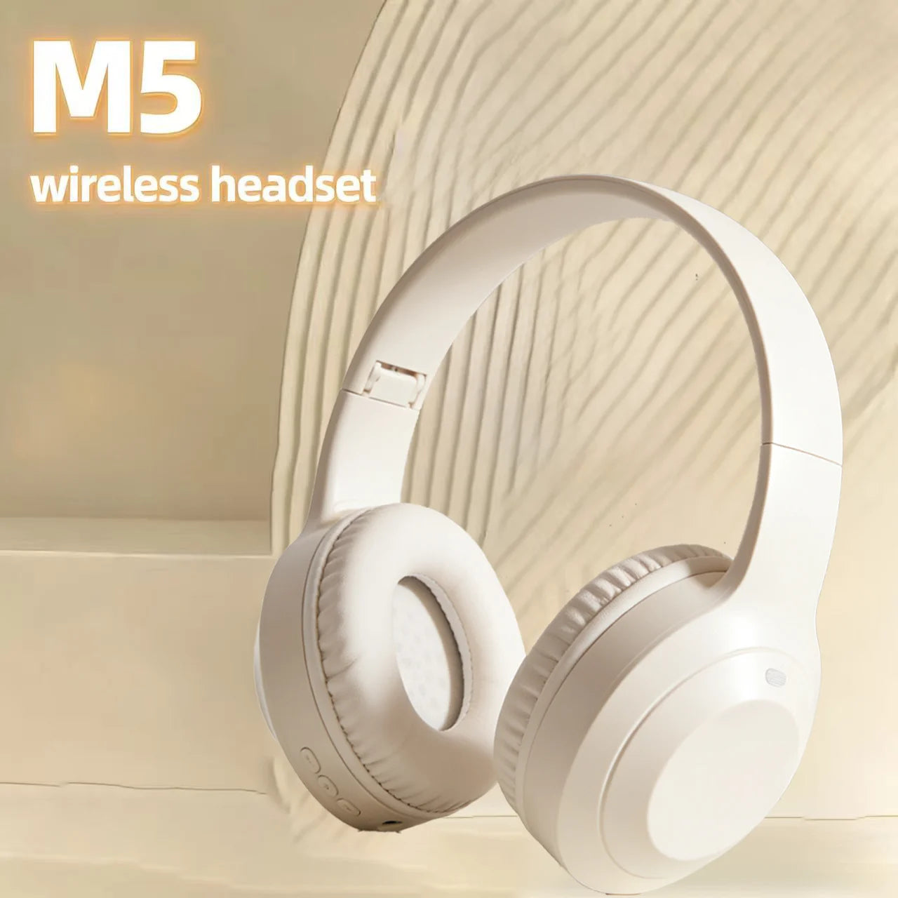 M5 Wireless Bluetooth Headphones HiFi Stereo Over‑Ear Foldable Headset with Mic Support TF Card & AUX