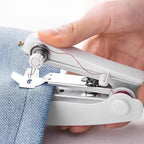 1 Mini Handheld Sewing Machine + 12 Random‑Color Thread Spools, Portable Easy‑Use Manual Sewing Tool for Home