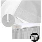 Clear Shower Curtain Plastic Shower Liner PEVA 180x180CM Lightweight Waterproof Shower Curtains for Bathroom with Magnets&Hooks