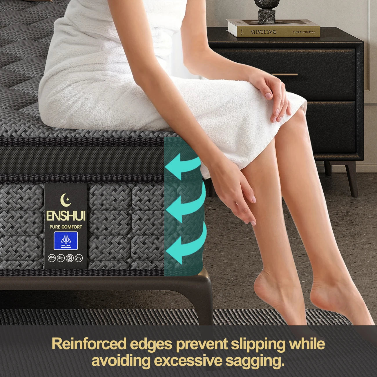 12/14inch Twin, Full, Queen, King, Mattress Memony Foam And Spring, Medium Firm Mattress for Cooling, Pressure Relief, Edge Support & Motion Isolation Boxed