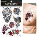 Waterproof Colourful Temporary Tattoos Sticker  Scorpion Butterfly Transfer Fake Tatoo Men Women Body Arm Fake Tattoo Stickers