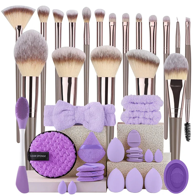 Professional Makeup Brush Set Soft Beauty Brushes Kit Foundation Powder Concealer Blush Eyeshadow Blending Makeup Cosmetic Tools