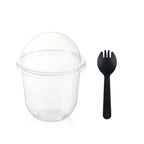 50pcs Pudding Cups Wiht Lids Plastic Boxes Ice-Cream Mousse Dessert Picnic Party Packing Dessert Cups with Lid