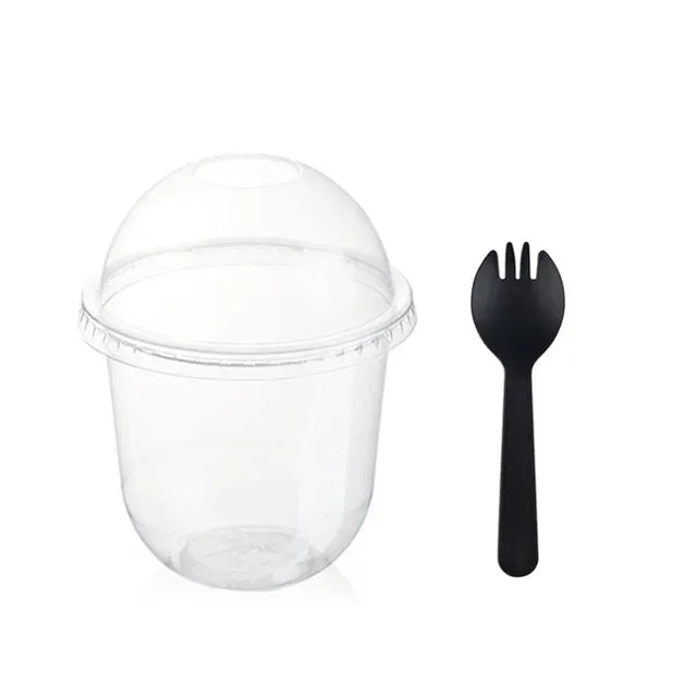 50pcs Pudding Cups Wiht Lids Plastic Boxes Ice-Cream Mousse Dessert Picnic Party Packing Dessert Cups with Lid