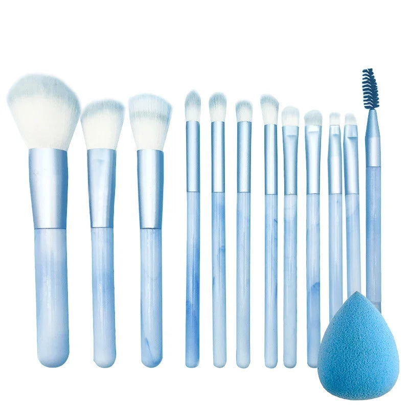 12pcs Professional Makeup Brush Set Premium Synthetic Foundation Concealer Powder Eyeshadow Blush Brushes Hygienic Beauty Tools