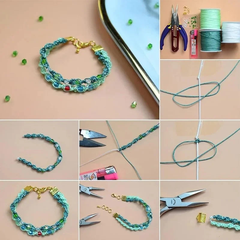 40 m 0.65 mm Waxed Cord for Jewellery Making Bracelet Thread  Beading Thread Bracelets Necklaces Beads Craft Jewelry Making