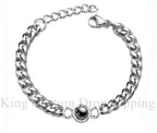Men's Circle Projection Bracelet Steel Jewelry Custom Photos Valentine's Day Gifts Friends Christmas Gifts Original Design