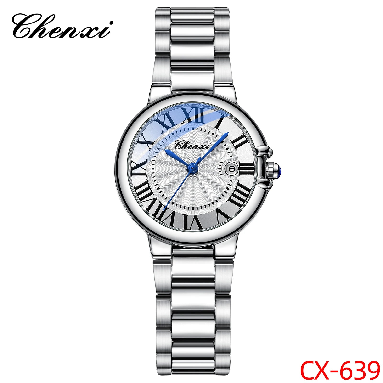 CHENXI Couple Luxury Quartz Wristwatch Stainless Steel Waterproof Luminous Elegant Watch Valentine Gift for Men and Women