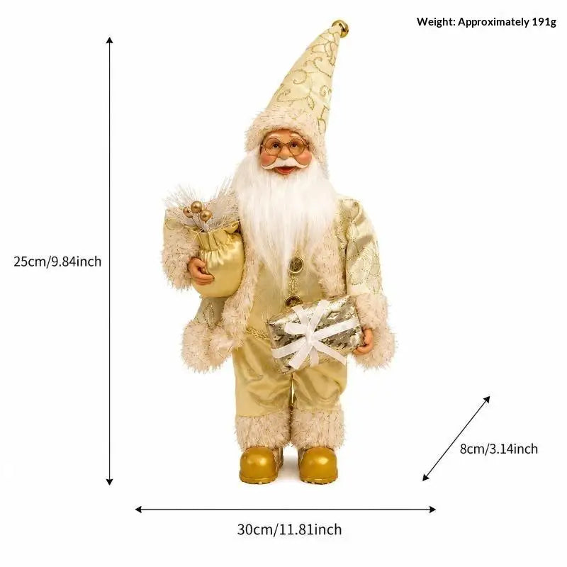 2026 Christmas Decoration For Home Santa Claus Plush Doll 30cm Navidad Party Decor Xmas Ornaments New Year Gift