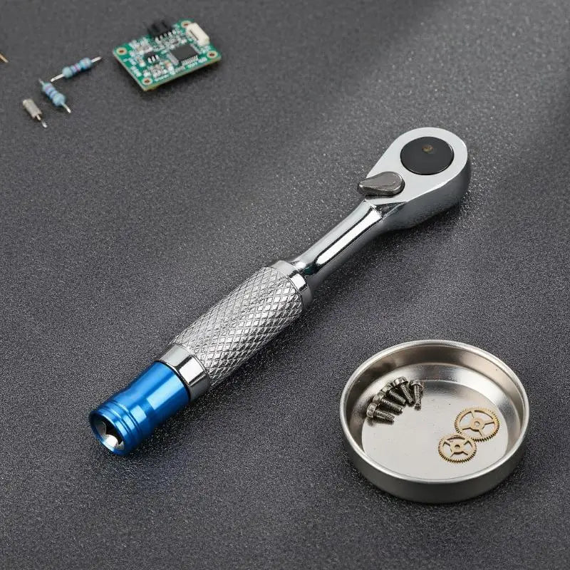 ❤️ 72-tooth Anticorrosion Bidirectional Wrench 1/4 Inch Mini Ratchet Wrench Magnetic Reversible Ratchet Wrench Household Tool