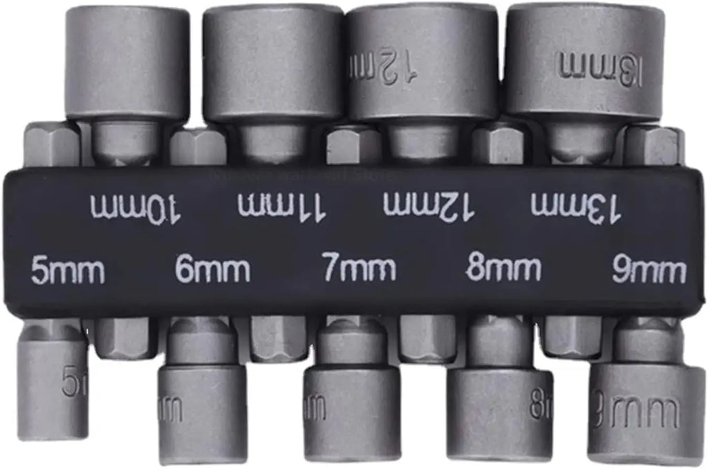 9/14pcs Hex Socket Sleeve Nozzles Nut Driver Set 5mm-13mm Screwdriver Set Tool Wrenches for Home Repair And Maintenance