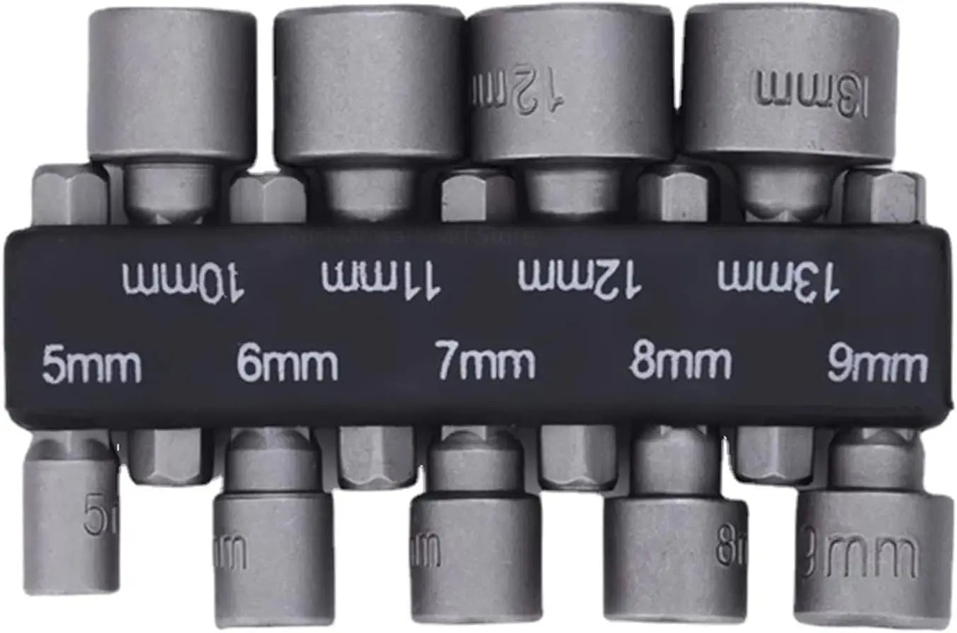 9/14pcs Hex Socket Sleeve Nozzles Nut Driver Set 5mm-13mm Screwdriver Set Tool Wrenches for Home Repair And Maintenance