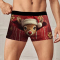 Christmas Printed Men'S Underwear Low Waisted Personalized Underwear Flat Pants Breathable And Comfortable Panties Boxer Shorts
