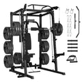 2000LBS Smith Machine Squat Rack Power Cage Cable Crossover Lat Pulldown Home Gym, Custom