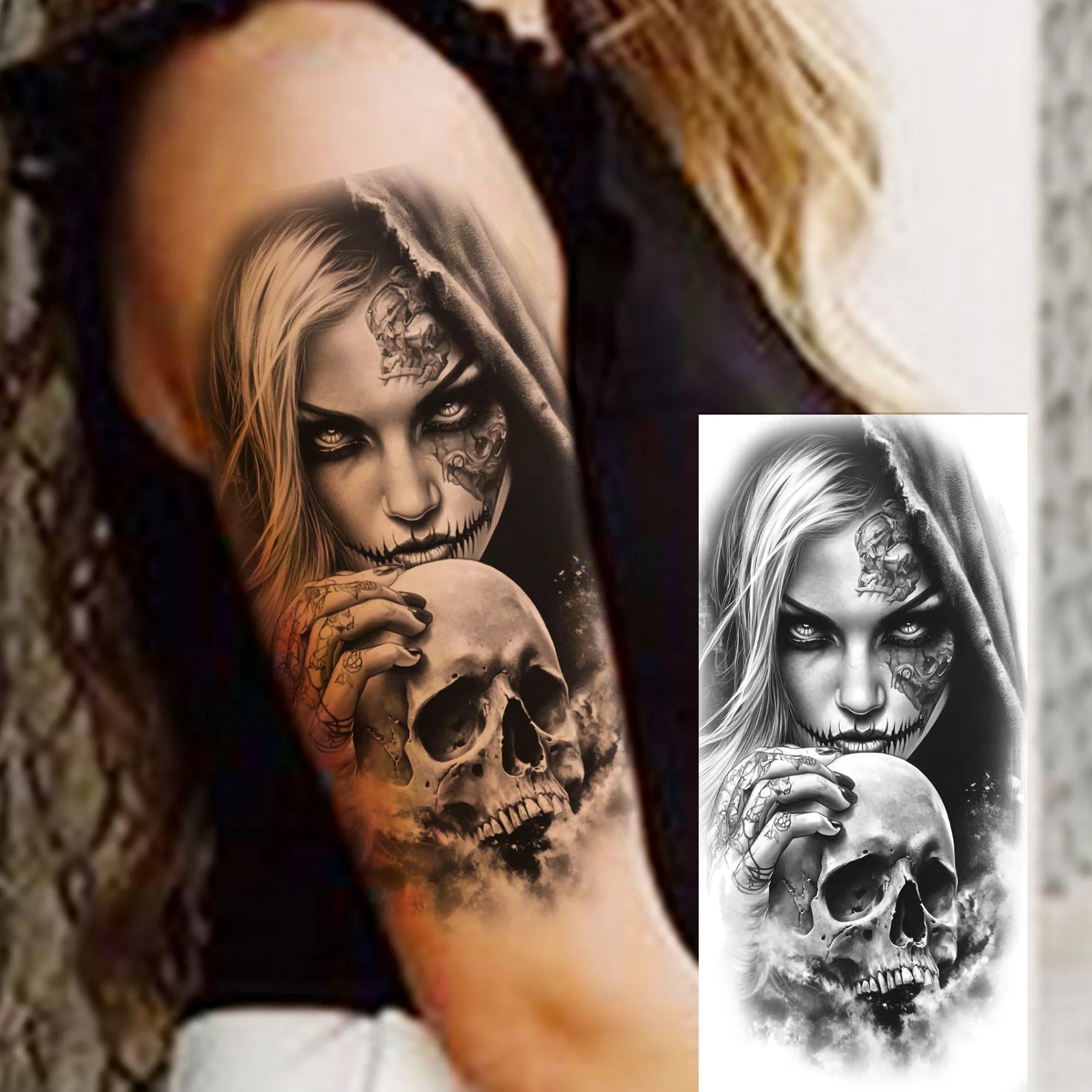 1 Sheet Trendy Cool Robber Gangster Temporary Tattoos For Adults Bad Guy Rebel Tatoos Waterproof Realistic  Fake Tattoo Stickers