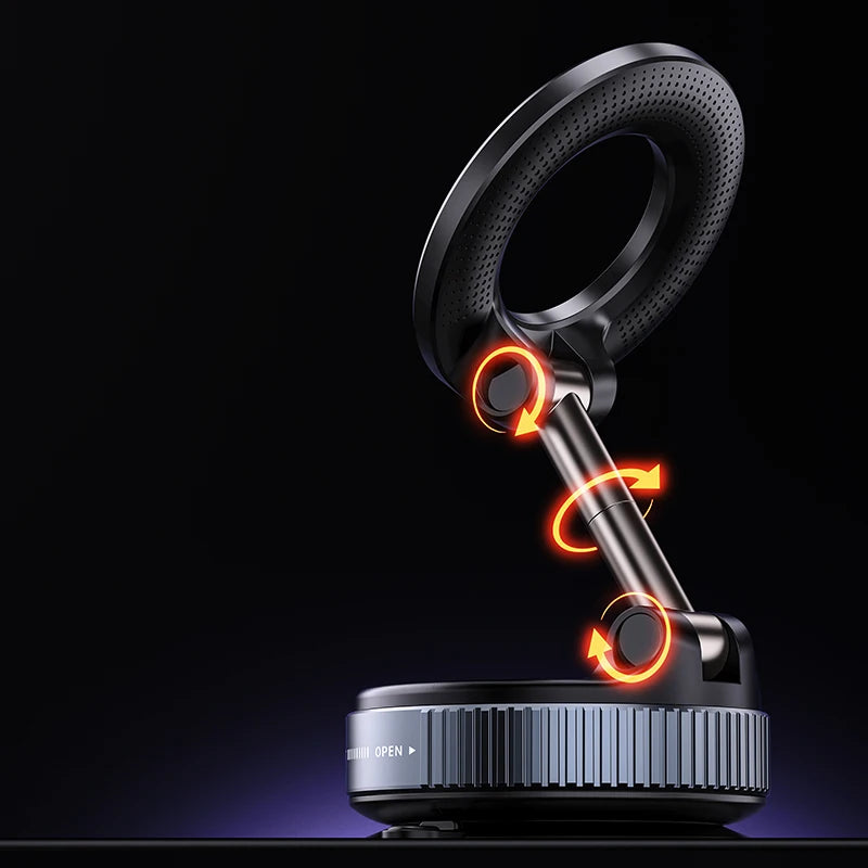Upgraded 360° Vacuum Magnetic Phone Holder, Magnetic Car Phone Mount, Hands-Free Suction Cup Phone Holder for Car/Gym/Mirror