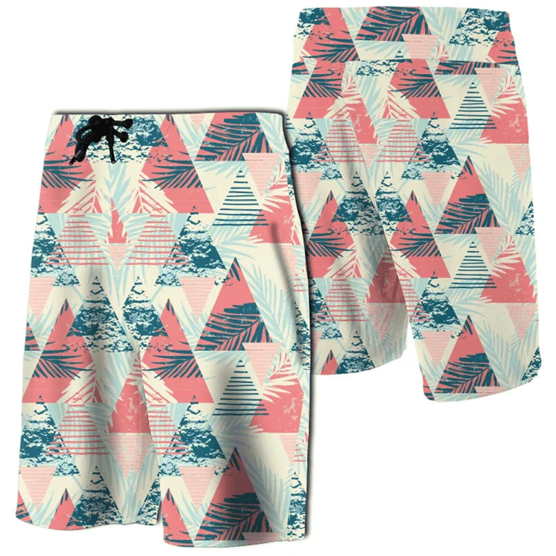 2024 Men Beach Shorts Hawaii Summer Tropical Polynesian Kanaka Women Board 3D Print Swim Trunks Ropa Hombre Short Pants