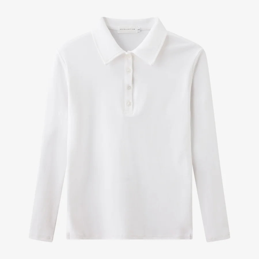 AS 2025 summer woman fitted design polo shirt tops  high quality stretch fabric lady clothing