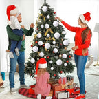 4/6/8cm White Christmas Balls Decoration Christmas Tree Hanging Accessories New Year Gift Box Navidad DIY Party Home Room Decor