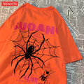 Fashion Cotton Women T-Shirts Suo Ang Club Spider Printing Tops Oversize O-Neck Soft Short Sleeve Summer Casual Female Clothes