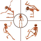 Halloween Person Size Skeleton Hanging Props Poseable Movable Fake Human Skull Bones Haunted House Party Decoration 2025