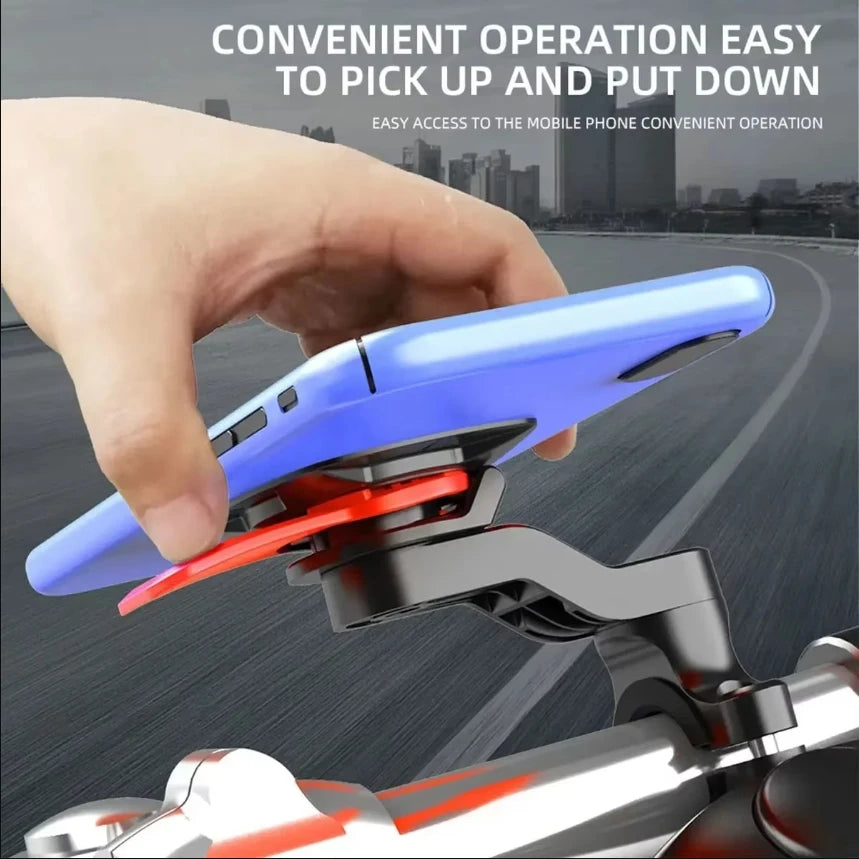 Motorcycle Phone Holder 360° Rotatable Bike Phone Support Anti-Shock Outdoor Riding Navigation Phone Bracket Cycling Accessories