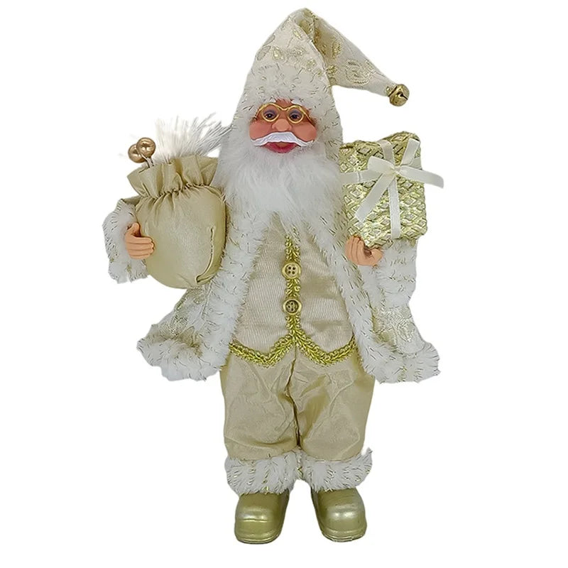Christmas Theme Home Decorations Santa Claus doll Decoration Supplies 30 cm Standing Santa Claus
