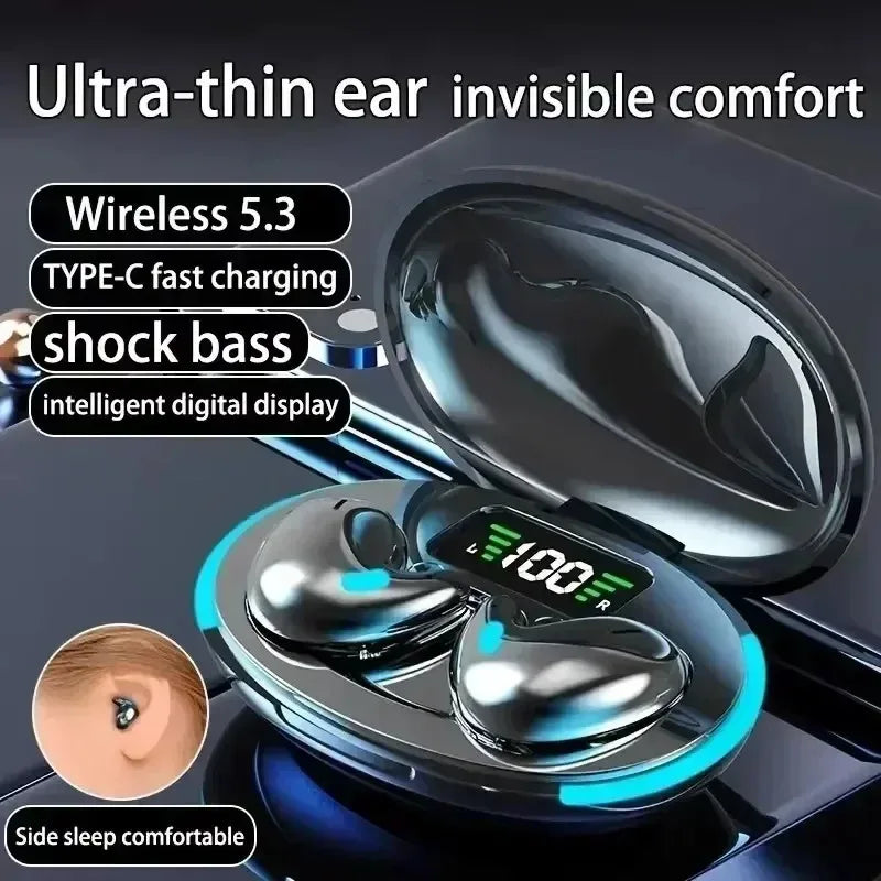 New Earphones Wireless Earphones Headphones Noise Reduction Sport Game Sleep Bluetooth 5.3 Earbuds HIFI Stereo Music Headset