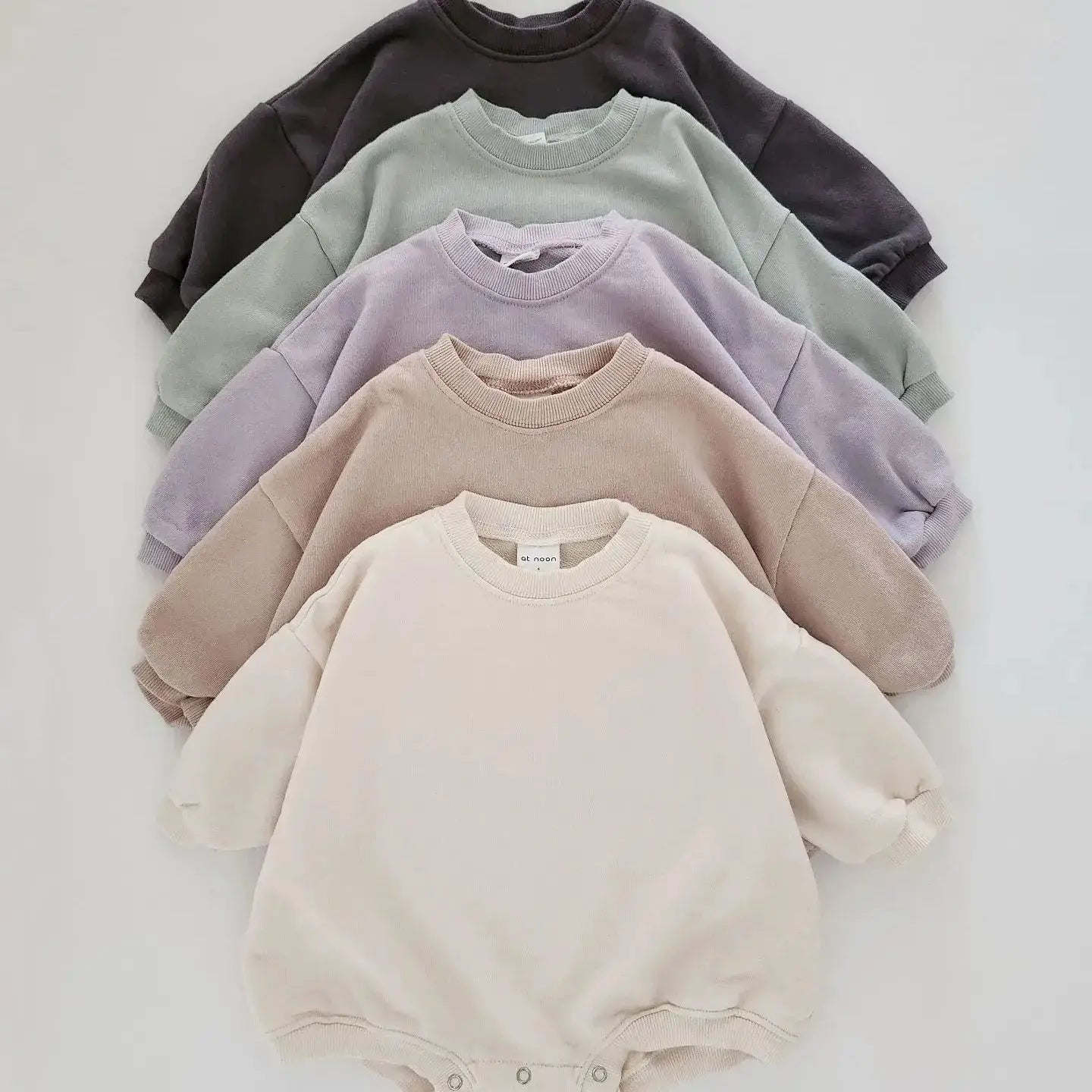 INS 0-24M Newborn Infant Baby Girl Boy Sweatshirt Romper Toddler Long Sleeve Basic Cotton Oversize Rompers Baby Clothes Jumpsuit