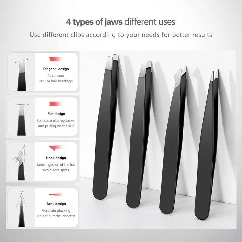 1-4PCS Professional Eyebrow Tweezers Makeup Tools Eyebrow Tweezer For Eyebrows Accessories Beauty Hair Clip Remover