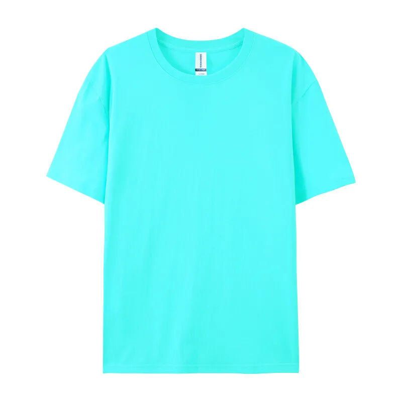 Free printing 180Gsm 100% Cotton Short Sleeve Tops Tee  Custom Order Choice Yourself Unisex O-Neck Men T-Shirt Plus Size S-6XL