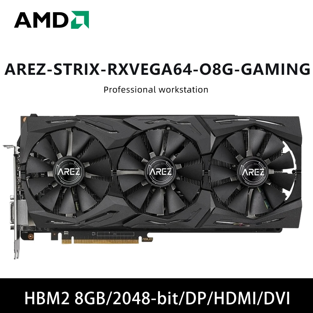 ASUS AREZ STRIX RXVEGA64 O8G GAMING & ROG STRIX RX570 04G GAMING & ROG STRIX RX5700 O8G GAMING & RX5700 8G graphics card