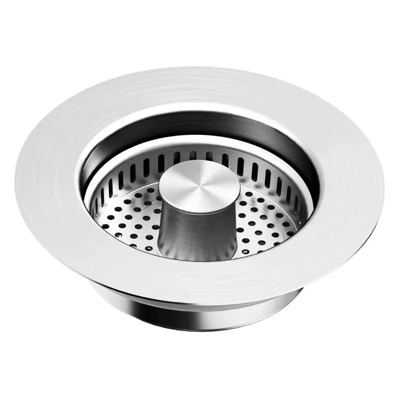 3 in 1 Kitchen Sink Drain Strainer Stainless Steel Pop-Up Sink Stopper Removable Sink Stopper Anti Clogging Sink Food Strainer