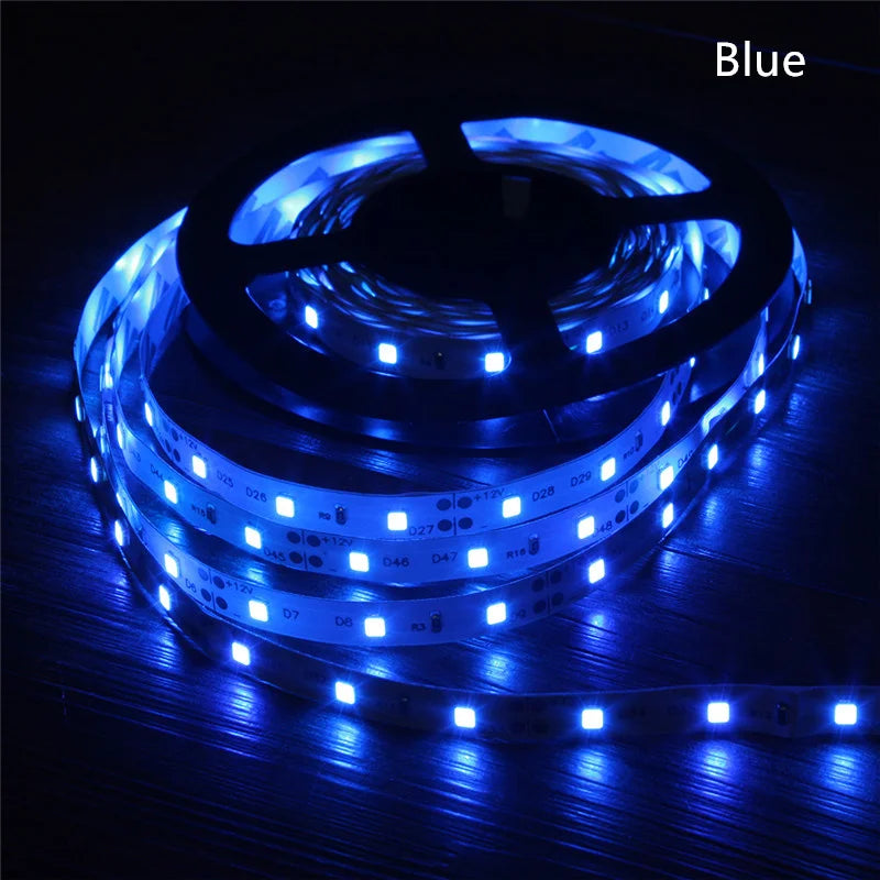 LED Strip Light 12V 5M 300 Leds SMD 2835 Diode Tape RGB & Single Colors High Quality LED Ribbon Flexible  Home Decoration Lights
