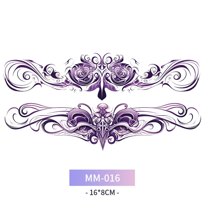 Sexy Succubus Tattoo Stickers Tatoo Waist Chest Woman Art Temporary Tattoos Waterproof Long-Lasting Fake Tattoos For Women